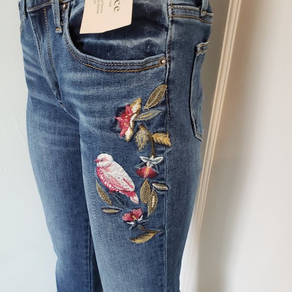 NWT Sundance DRIFWOOD Kelly Winter Bird BootCut Jeans. - Picture 17 of 17